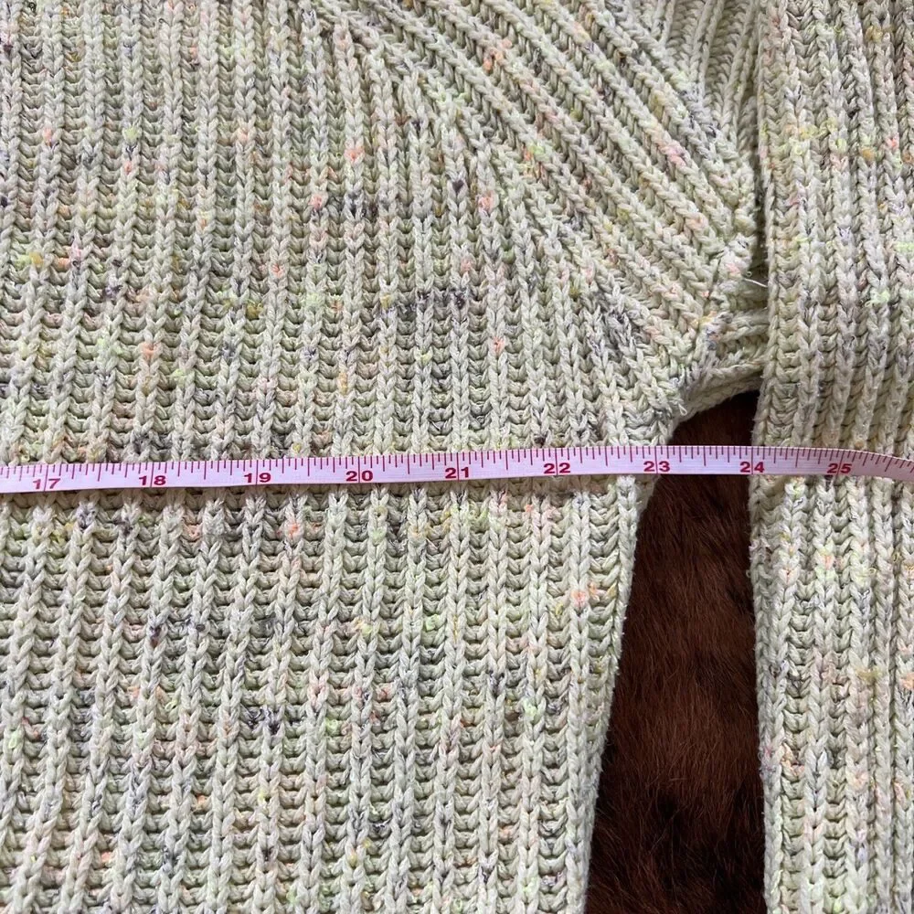 Free People XS Sweater Women's Chunky Knit Sassy Peach Oversized Cowl Neck